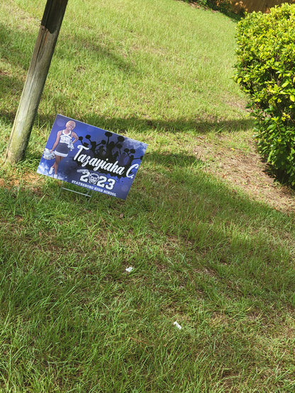 Cheerleader Yard Sign w. Stand