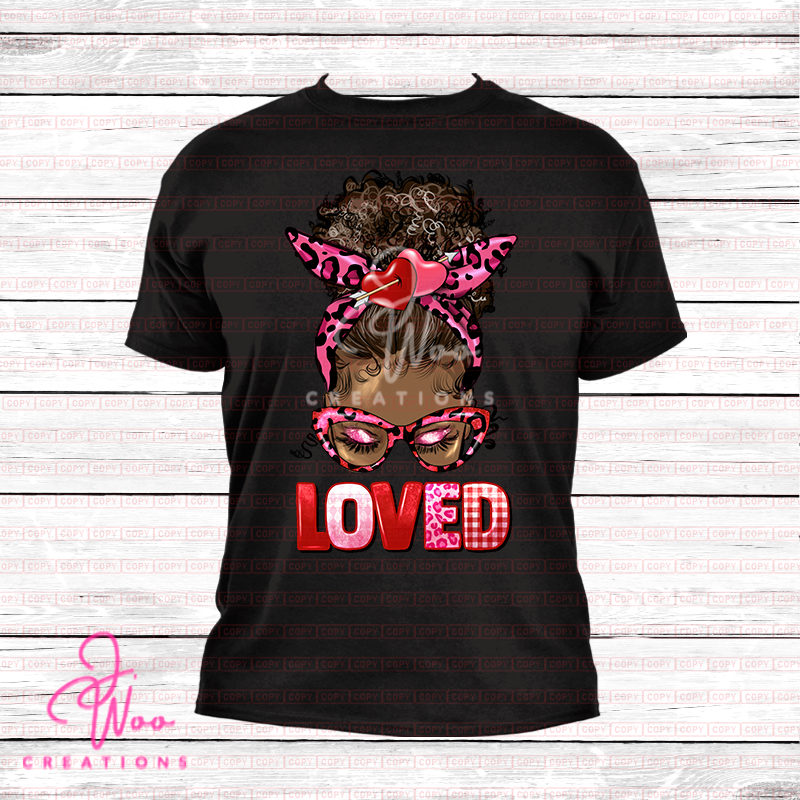 "Loved" Afro Puff Tee