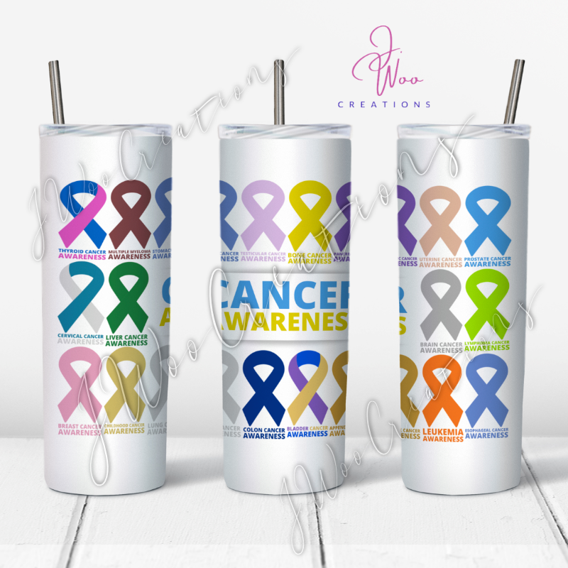 20 oz. Stainless Steel Tumbler - Cancer Awareness