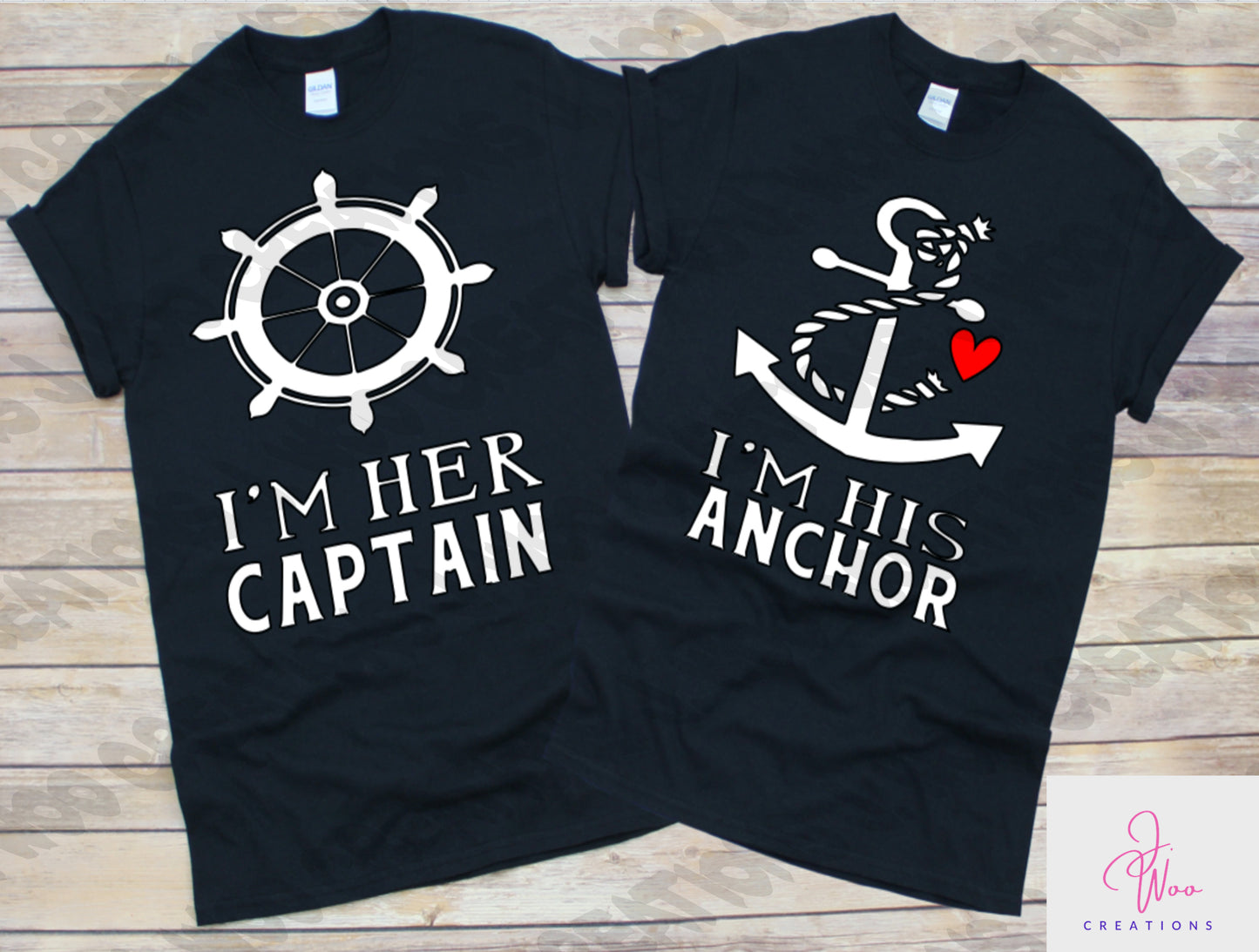 Captain & Anchor Couples Tees