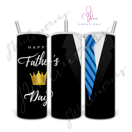 20 oz. Stainless Steel Tumbler - Happy Father's Day w/ Tie