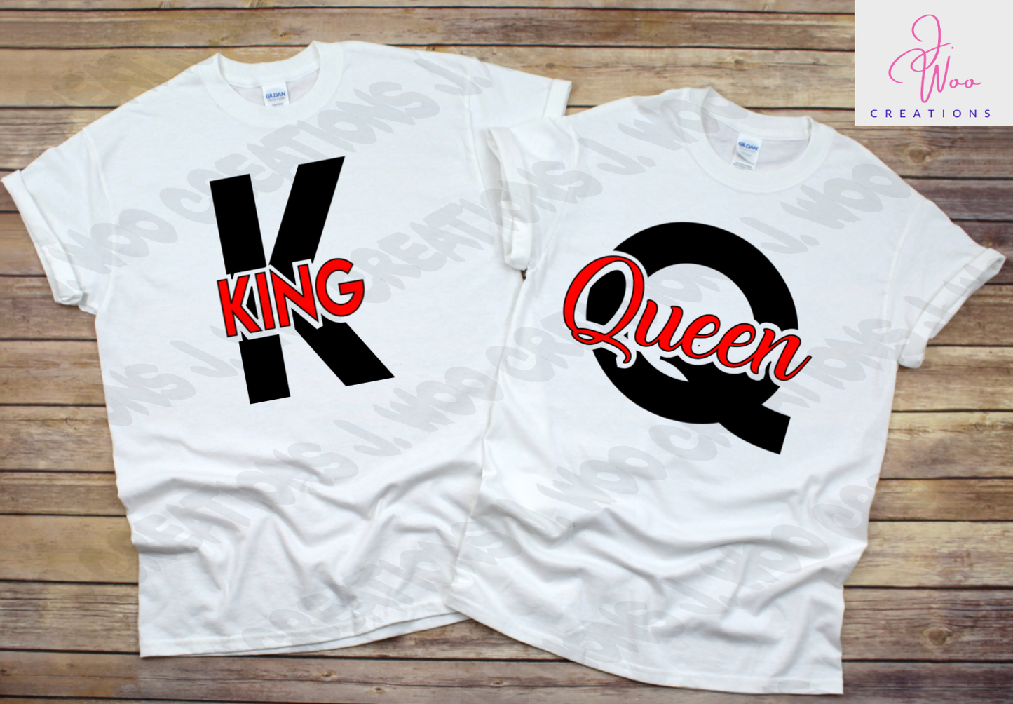 King and Queen Couples Tee