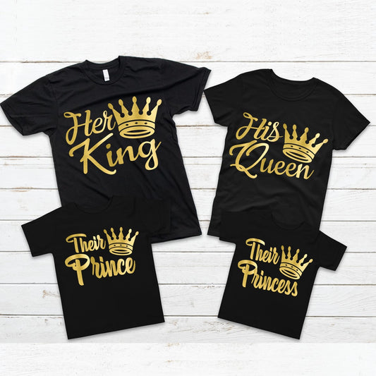 King, Queen, Prince, and Princess Family Tee Set