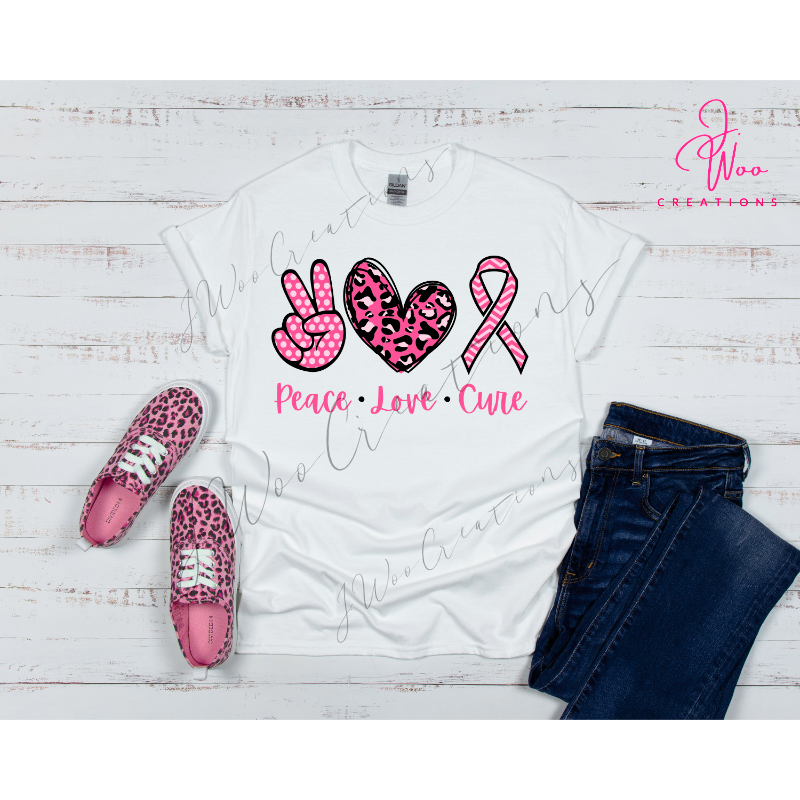 Peace Love Cure (Leopard) Tee