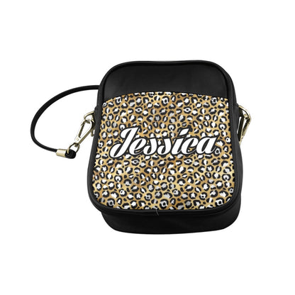 Small Leopard Crossbody Bag w/ Name